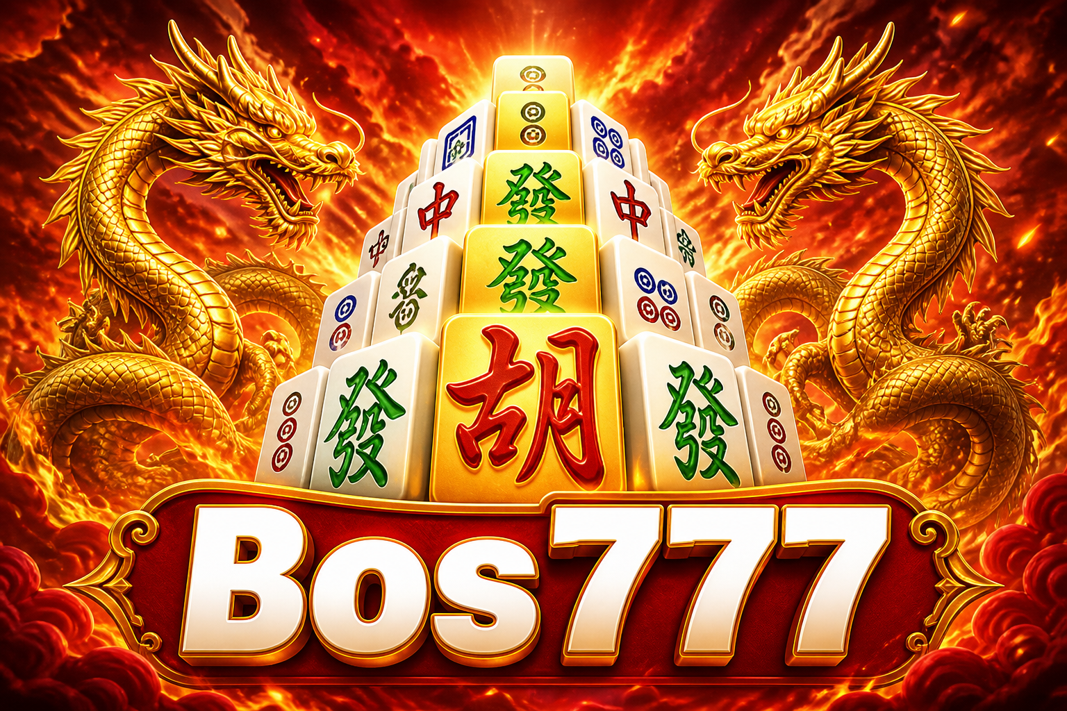 Bos777: naga emas, menara mahjong, ubin Hu merah.